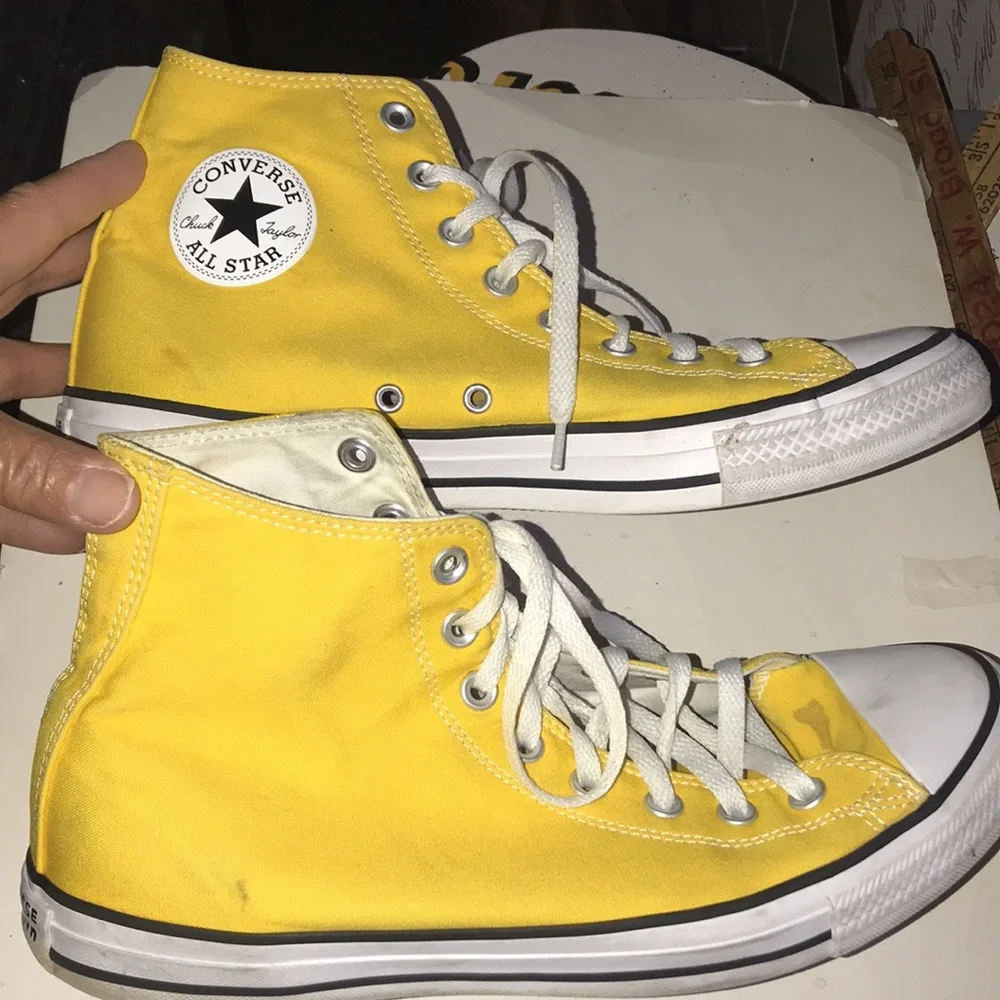 Unisex Yellow High-Top Converse Sneakers